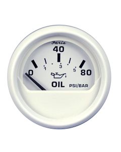 Faria Dress White 2" Oil Pressure Gauge 80 Psi Gp9573
