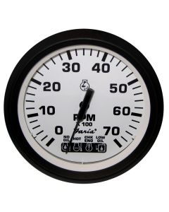 Faria Euro White 4" Tachometer W/ Systemcheck Gas Johnson