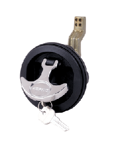 Perko Surface Mount & Latch -  Black Body, Chrome Handle, Offset Cam Bar, 3/4" - 2-3/8" 1091DP1BLK