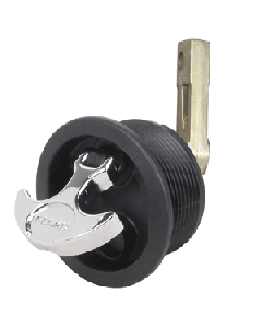 Perko Flush Mount Latch - Straight Cam Bar - 2.5" Hole - Black 1092DP3BLK