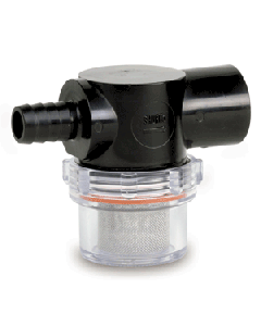 SHURFLO Twist-On Water Strainer - 1/2" Barb Inlet - Clear Bowl 255-323
