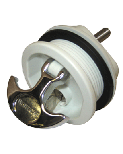 Whitecap T-Handle Latch - Chrome Plated Zamac/White Nylon - Locking - Freshwater Use Only S-226WC