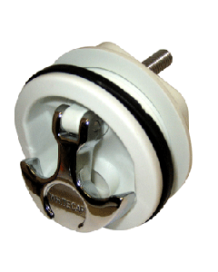 Whitecap T-Handle Latch - Chrome Plated Zamac/White Nylon - No Lock - Freshwater Use Only S-230WC