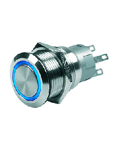 Marinco Push-Button Switch - 12V Momentary (On)/Off - Blue LED 80-511-0004-01