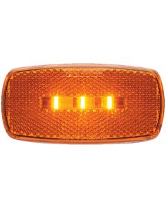LED MARK LITE OVAL BLAK AMBER 590-1186