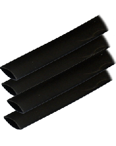 Ancor Heat Shrink Tubing 3/4" X 6" Black 4 Pack 8-2/0 Awg
