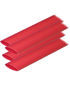 Ancor Heat Shrink Tubing 3/4" X 6" Red 4 Pack 8-2/0 Awg