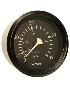 Vdo Allentare Black 35Mph 3 3/8" (85Mm) Pitot Speedometer