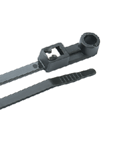 Ancor 8" Uv Black Mounting Self Cutting Cable Ties 20 Pk