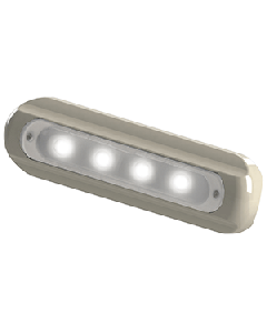 TACO 4-LED Deck Light - Flat Mount - White Housing F38-8800W-1