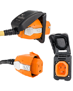 SmartPlug 30 Amp Connector & Non Metallic Inlet - Black B30ASSYPB