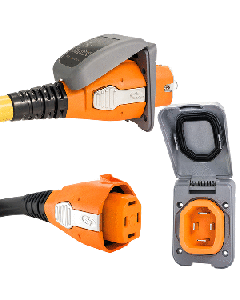 SmartPlug 50 Amp Connector & Non Metallic Inlet - Gray B50ASSYPG