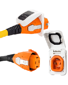 SmartPlug 50 Amp Connector & Non Metallic Inlet - White B50ASSYPW