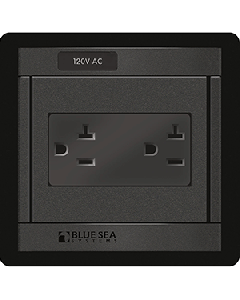 BLUE SEA 1479 360 PANEL 120V DUAL OUTLET 1479