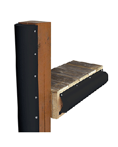 Dock Edge Piling Bumper - One End Capped - 6' - Black 1020-B-F