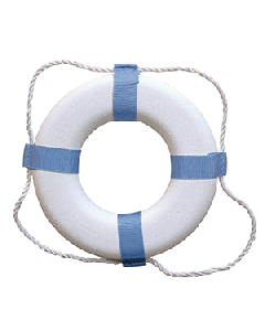 Taylor Made Decorative Ring Buoy - 20" - White/Blue - Not USCG Approved 372