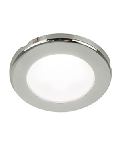 Hella Marine EuroLED 75 3" Round Screw Mount Down Light - White LED - Stainless Steel Rim - 12V 958110021
