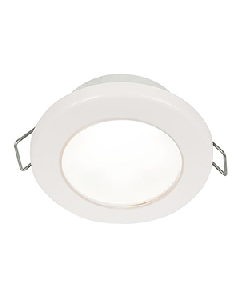 Hella Marine EuroLED 75 3" Round Spring Mount Down Light - White LED - White Plastic Rim - 12V 958110511