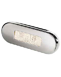 Hella Marine Surface Mount Oblong LED Courtesy Lamp - Warm White LED - Stainless Steel Bezel 980869401