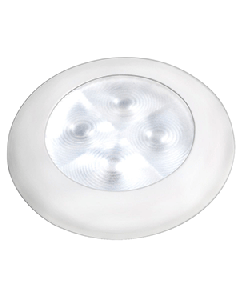 Hella Marine Slim Line LED 'Enhanced Brightness' Round Courtesy Lamp - White LED - White Plastic Bezel - 12V 980500541