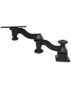 RAM Mount Double 6" Swing Arm with 6.25" x 2" Rectangle Base and Horizontal Mounting Base RAM-109H-1U