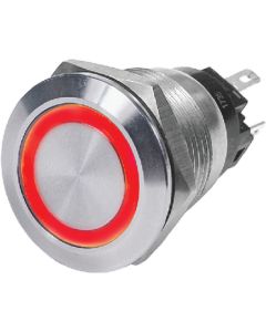 BLUE SEA SYSTEMS SWITCH PB SS 10A OFF-(ON) RED 4163