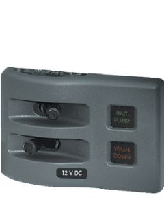 Blue Sea Systems Panel Wd 12V Fused 2 Pos Gray BLU 4302