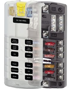 Blue Sea Systems FUSE BLOCK STB SPLITBUS 12CIR BLU-5032