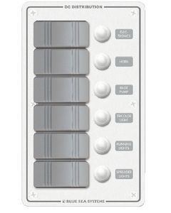 Blue Sea Systems 6 Pos. Vertical White Panel BLU 8273