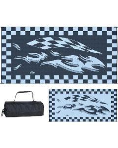 Stylish Camping 8X12 Reversible Patio Mat Checkered Flag MMI HA1CHECKERED