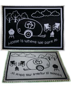 MING'S MARK PATIOMAT RVHOME LED 8X18 BL-WH LRVH8181