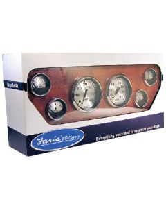 Faria Gauge Set 6 I-B Spun Silver FAR KTF0184