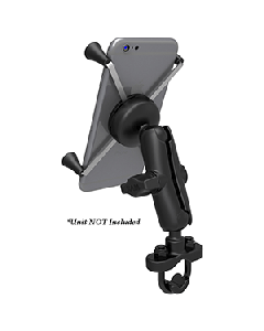 RAM Mount Handlebar Rail Mount w/Zinc Coated U-Bolt Base & Universal X-Grip® Large Phone/Phablet Cradle RAM-B-149Z-UN10U