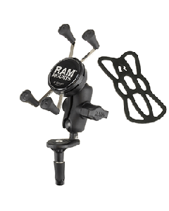 RAM Mount Fork Stem Mount w/Short Double Socket Arm & Universal X-Grip® Cell/iPhone Cradle RAM-B-176-A-UN7U