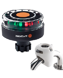 Navisafe Navilight Tricolor 2NM w/Navibolt Base & Rail Mount - White 342KIT3