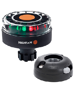 Navisafe Navilight Tricolor 2NM w/Navibolt Base & Horizontal Mount - Black 342KIT7