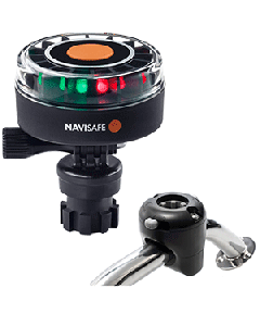 Navisafe Navilight 2NM Tricolor w/Navimount Base & Rail Mount - Black 340KIT
