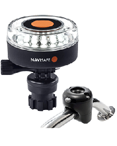 Navisafe Navilight 360&deg; 2NM White w/Navimount Base & Rail Mount - Black 040KIT