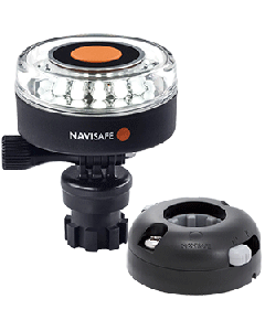 Navisafe Navilight 360&deg; 2NM White w/Navimount Base & Horizontal Mount - Black 040KIT7