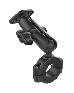 RAM Mount Torque™ 1-1/8" - 1-1/2" Diameter Handlebar/Rail Base w/1" Ball, Medium Arm & Diamond Ball Plate RAM-B-408-112-15-238U