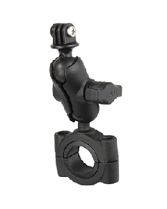 RAM Mount RAM® Torque™ 1 1/8" - 1 1/2" Diameter Handlebar/Rail Base with B Size 1" Ball, Short Arm and GoPro®/Action Camera Mount RAM-B-408-112-15-A-GOP1U