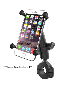 RAM Mount RAM® Torque™ 1 1/8" - 1 1/2" Diameter Handlebar/Rail Base with 1" Ball, Medium Arm and X-Grip® for Larger Phones RAM-B-408-112-15-UN10U