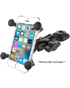 RAM Mount RAM® Torque™ 3/8" - 5/8" Diameter Mini Rail Base with 1" Ball, Short Arm and X-Grip® for Phones RAM-B-408-37-62-A-UN7U