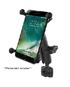 RAM Mount RAM® Torque™ 3/8" - 5/8" Diameter Mini Rail Base with 1" Ball, Medium Arm and X-Grip® for Larger Phones RAM-B-408-37-62-UN10U