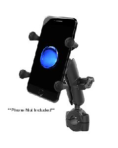 RAM Mount RAM® Torque™ 3/4" - 1" Diameter Handlebar/Rail Base w/1" Ball, Medium Arm & X-Grip® f/Phones RAM-B-408-75-1-UN7U