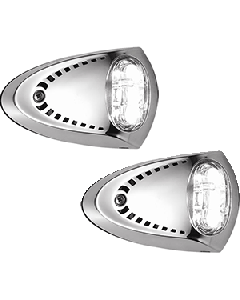 ATTWOOD LED DOCKING LIGHTS SS BEZEL PAIR 6522SS7