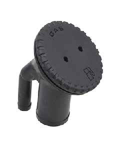 Perko 0542 Vented Fill f/1-1/2" Hose - Angled Neck - Gas - Black 0542DPGBLK