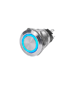 BLUE SEA 4160 SS PUSH BUTTON SWITCH 10A OFF-ON BLUE 4160