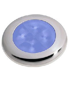 Hella Marine Polished Stainless Steel Rim LED Courtesy Lamp - Blue 980503221