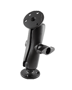 RAM Mount D Size 2.25" Ball Mount w/2 - 3.68" Round Plate & Medium Length Double Socket Arm RAM-D-101U